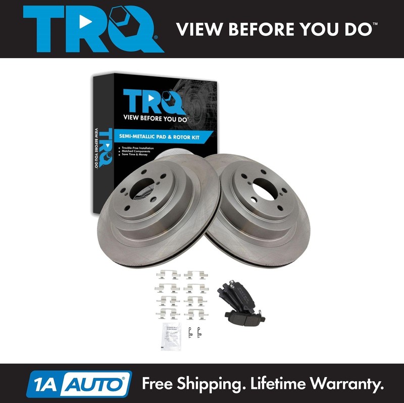 TRQ Rear Brake Pad & Rotor Kit Fits 2005-2009 Subaru Legacy