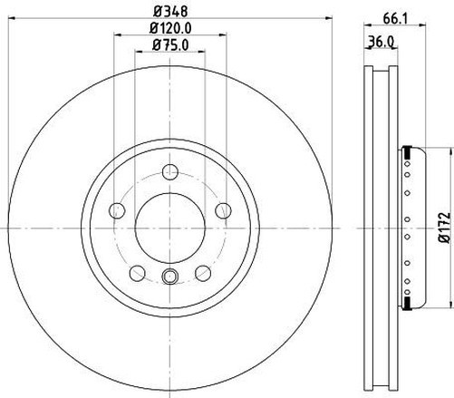 Hella Brake Disc Set Front 65151PRO_fortement recommandé For BMW 5 Touring OEM gallery