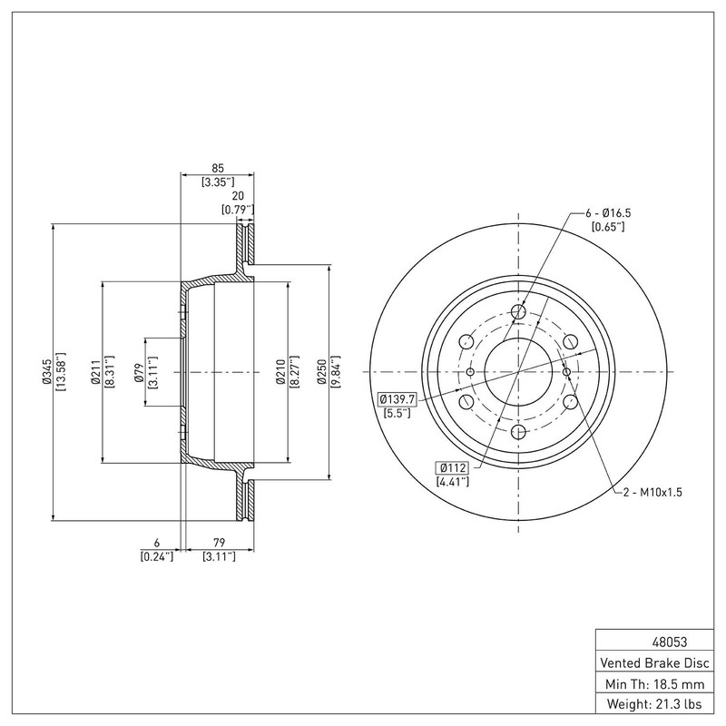 DFC GEOSPEC Coated Brake Rotor - Smooth (345 mm) Dynamic Friction (DFC) 604-4... gallery