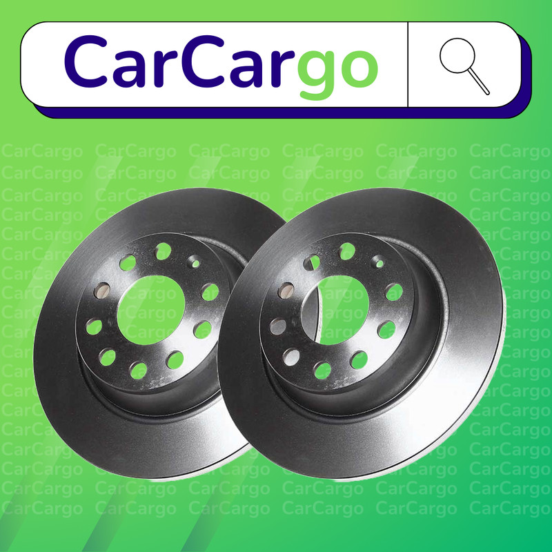 Premium Solid Rear Brake Discs Pair Seat Toledo 1.8 TFSI 2007-2009 282 mm