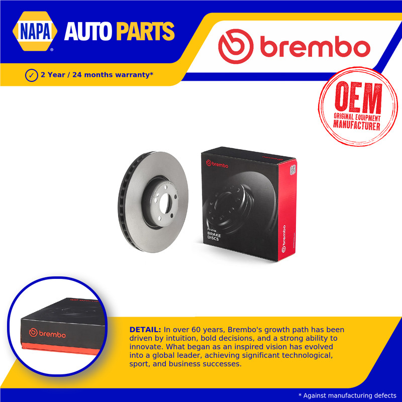 Brake Disc Single Vented fits MERCEDES E250 S213 2.0 Front 2016 on 342mm Brembo