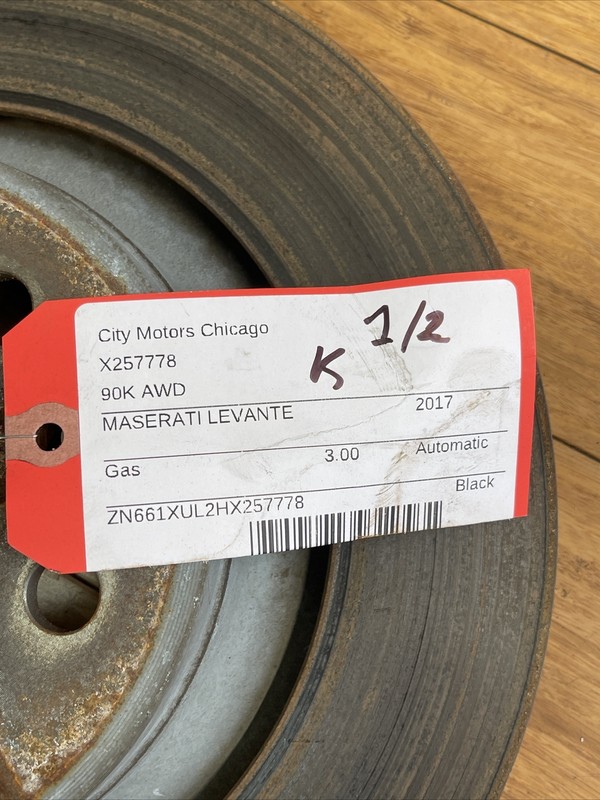 2017-2024 Maserati Levante M161 Rear Brake Rotors Disc Left and Right Set OEM gallery
