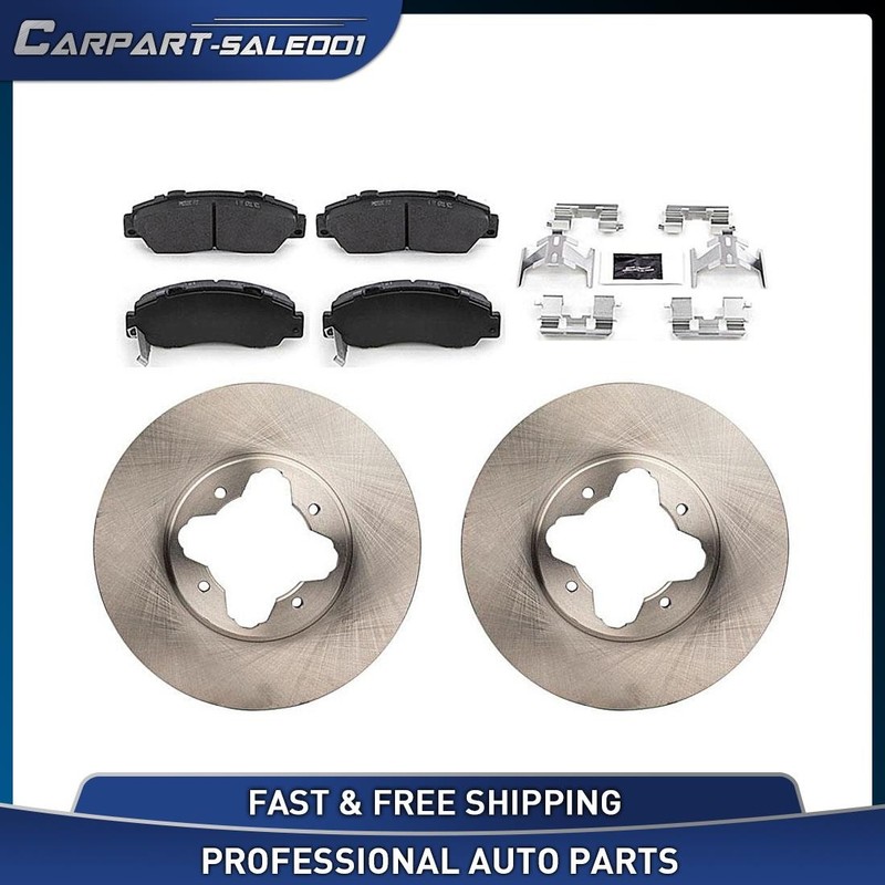 Front Disc Rotors Ceramic Brake Pads for 1992 1993 1994 Acura Vigor 2.5L