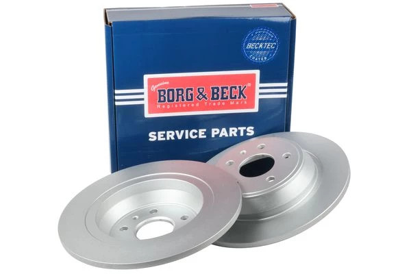 Borg & Beck BBD5385 Rear Brake Discs Pair 302mm Solid Fits Ford Mondeo 2016293