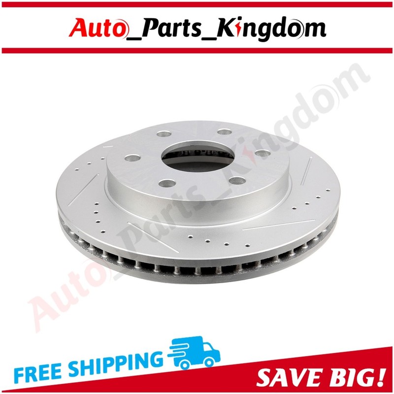 For GMC Yukon XL 1500 Chevy Tahoe V8 Front and Rear Drilled Brake Rotors & Pads gallery