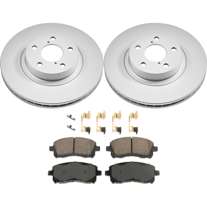 KIT-090221-573 Sure Stop 2-Wheel Set Brake Disc and Pad Kits Front Sedan