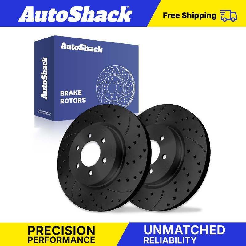 Rear Drilled Slotted Brake Rotors Pair for Ford, F-150 2018-2020
