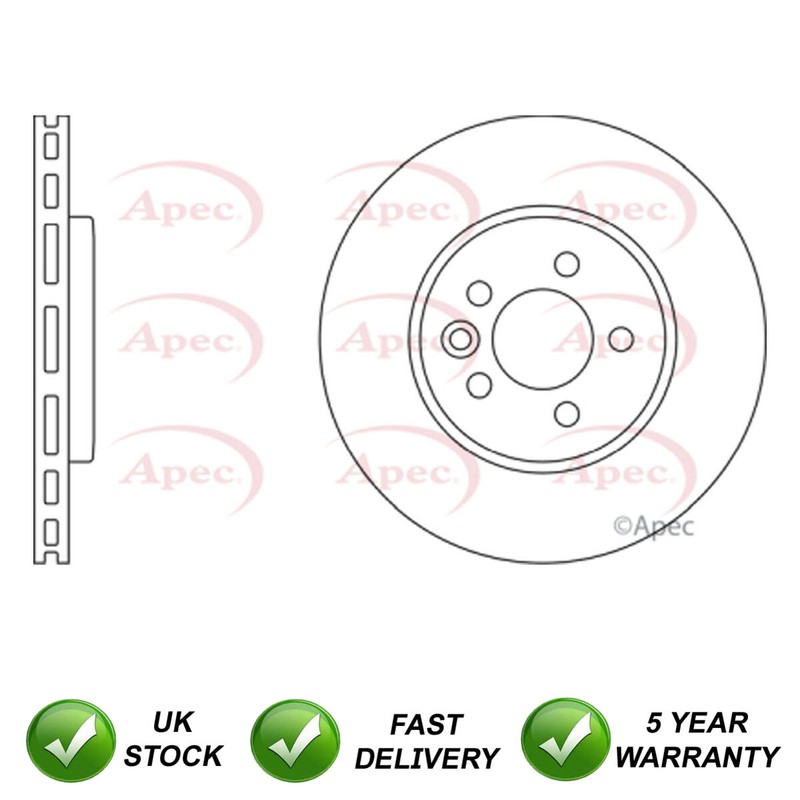 Brake Disc Front SJR Fits Rover 75 MG ZT 6 1.8 2.0 CDTi D 2.5 10002710