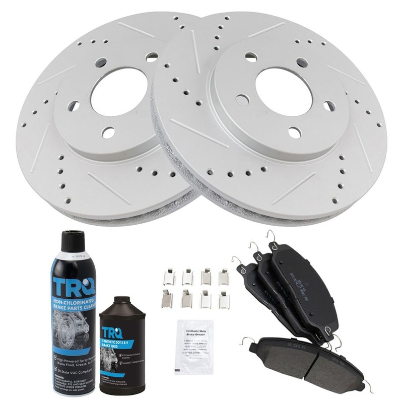 TRQ Performance Rotor & Brake Pad Semi-Metallic Front Kit for Ford Mustang gallery