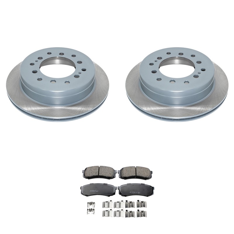 DuraGo Rear Rotors Akebono ProACT Ceramic Disc Brake Pads Kit For GX470 4Runner