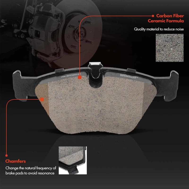 Front Drilled Brake Rotors & Ceramic Brake Pads for BMW 330Ci 2001-2006 330xi Z4 gallery