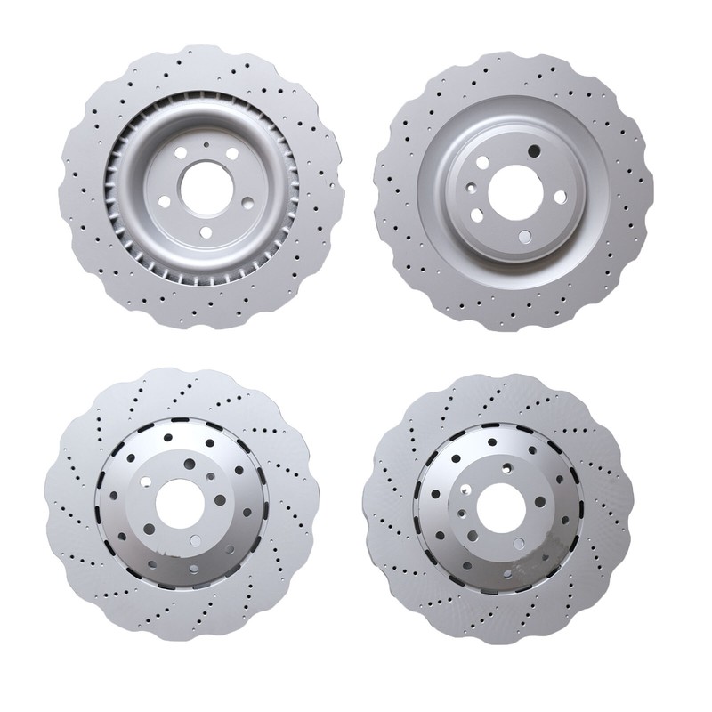 New 4G8615601E  4G0615301AH Front& Rear Disc Brake Rotors for Audi RS7 Models