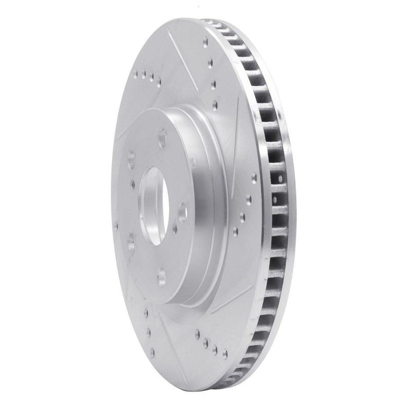 DFC Brake Rotor - Drilled and Slotted - Silver - Front Right (296 mm) Dynamic... gallery