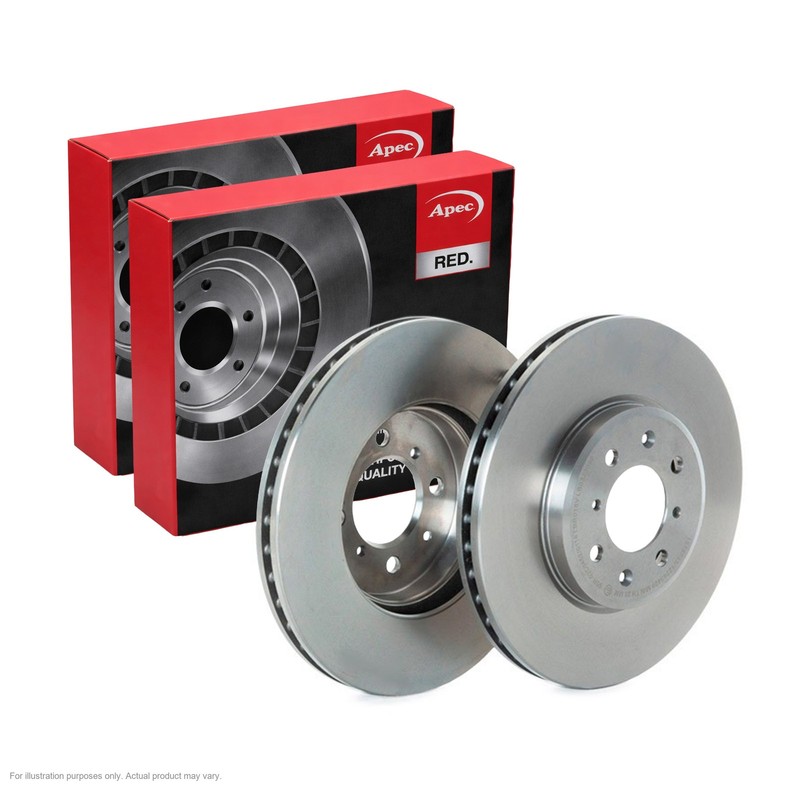 2X APEC Front Brake Discs for MG ZR 160 2001-05 282mm Vented DSK2357