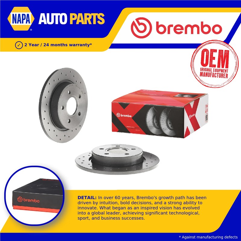 2x Brake Discs Pair fits FORD FOCUS Mk3 TDCi 1.6D Rear 10 to 20 271mm Set Brembo