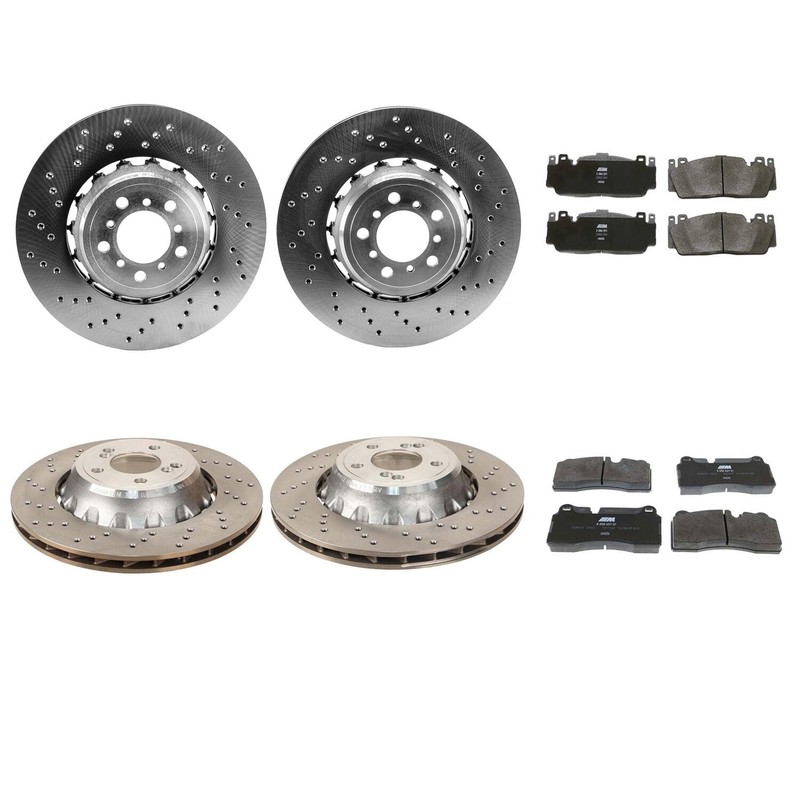 SHW OEM Front & Rear Brake Kit Rotors Genuine Pads for BMW F87 M2 CS Competition