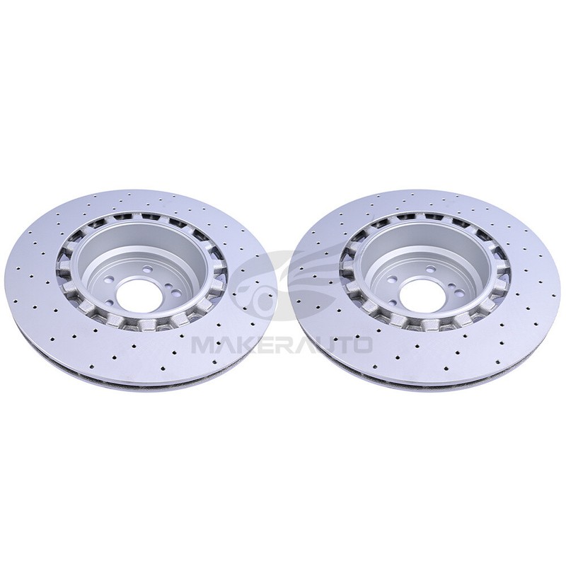 Rear Left+Right Brake Drilled Disc Rotors For BMW F85 F86 X5 X6 M Pair gallery
