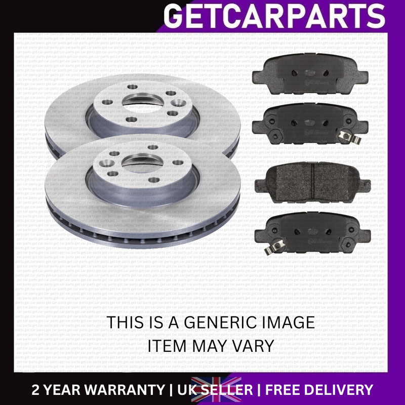 Front Vented Brake Discs/Pads Fits VW Golf 2004-20131.2/1.4/1.6/1.9/2.0