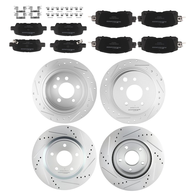 Front Rear Drilled Brake Rotors&Ceramic Pads for Nissan Altima 2013-2023 P-905