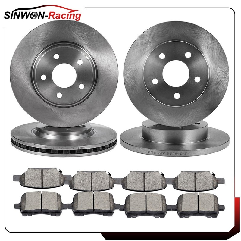 For 2008-2010 Chevrolet HHR 2.4L Front & Rear Ceramic Brake Pads And Disc Rotors
