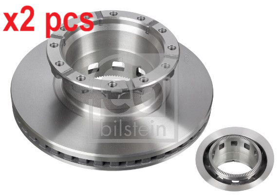 X2 PCS L&R SIDES REAR BRAKE DISC 35339