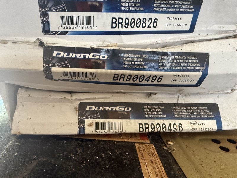 PAIR-Disc Brake Rotor IAP/DuraGo BR900496 Vented , New , Set Of 2. FRONT