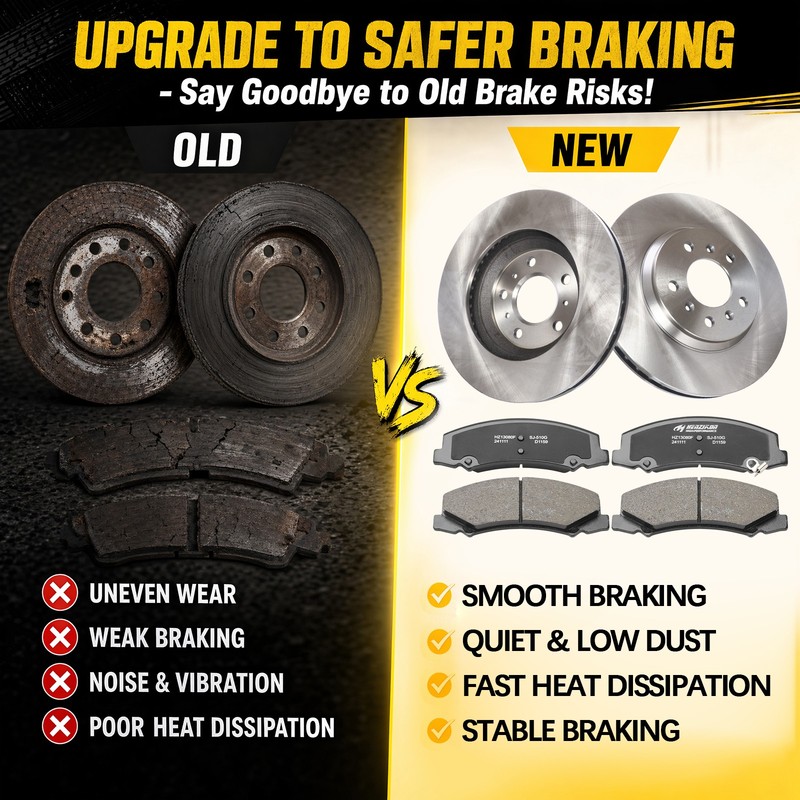 Quiet Low Dust Rear Brake Rotors & Ceramic Pads for 2004-2009 Lexus RX330 RX350 gallery