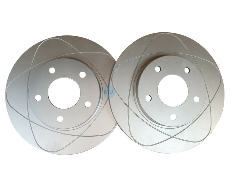 2 Rear Slotted Disc Brake Rotors For Chrysler, Dodge, Eagle, Mitsubishi