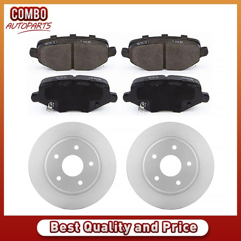 Rear Brake Rotors Ceramic Brake Pads for 2012 2013 2014 Dodge Grand Caravan