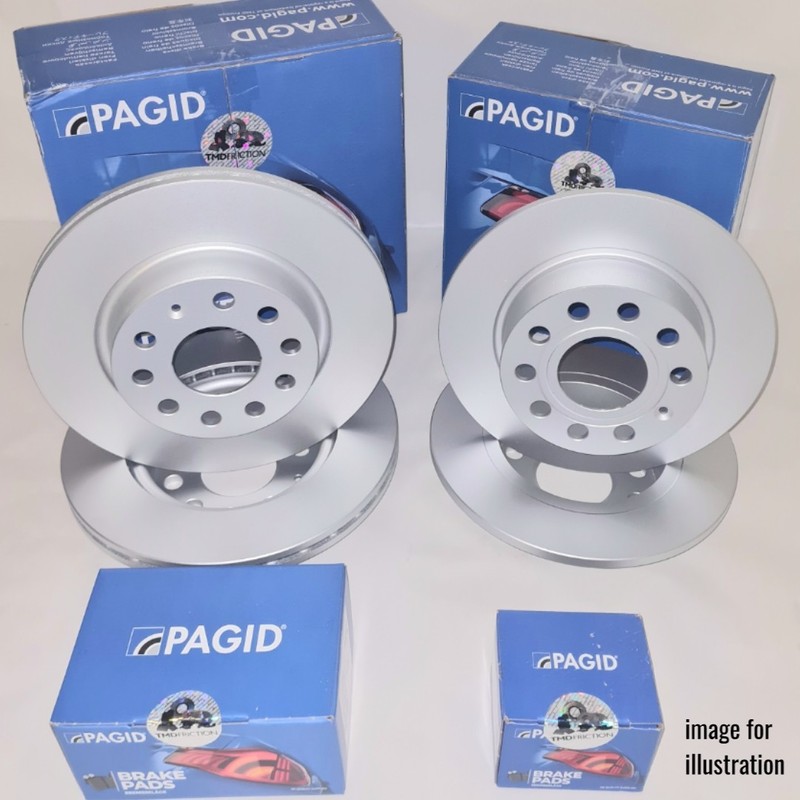 PAGID FRONT REAR BRAKE DISCS PAGID PADS FOR VW PASSAT B6 1.4 1.6 1.8 2.0 10-15