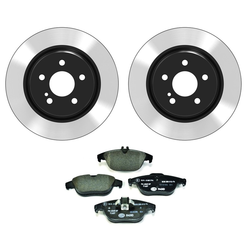 Wagner Rear Rotors Hella Low-Met Disc Brake Pads Kit For W204 C250 W213 E400
