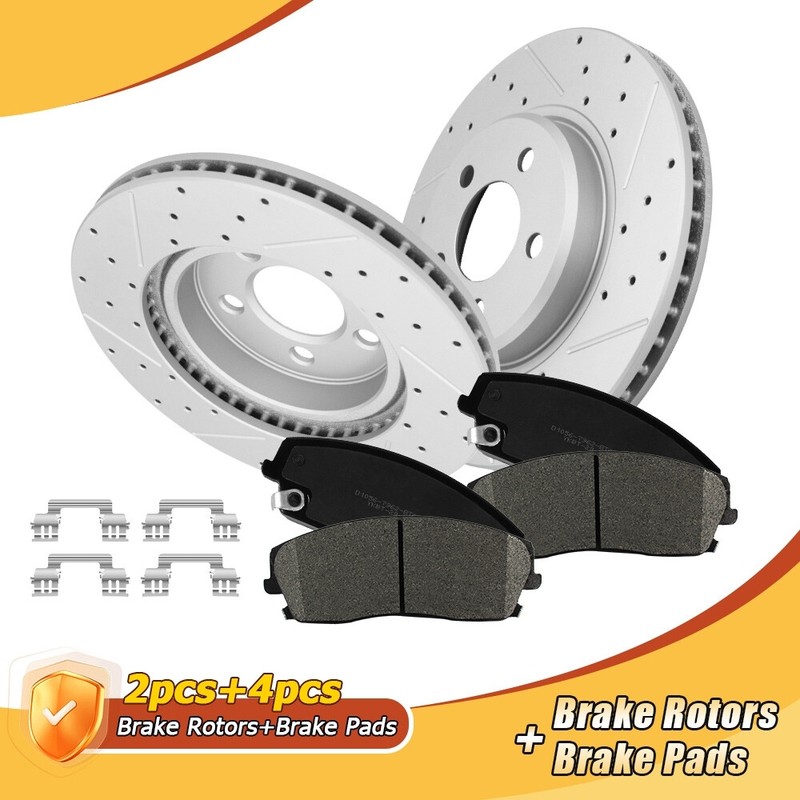 Front Brake Rotors Ceramic Pads for Chrysler 300 Dodge Charger Magnum Challenger