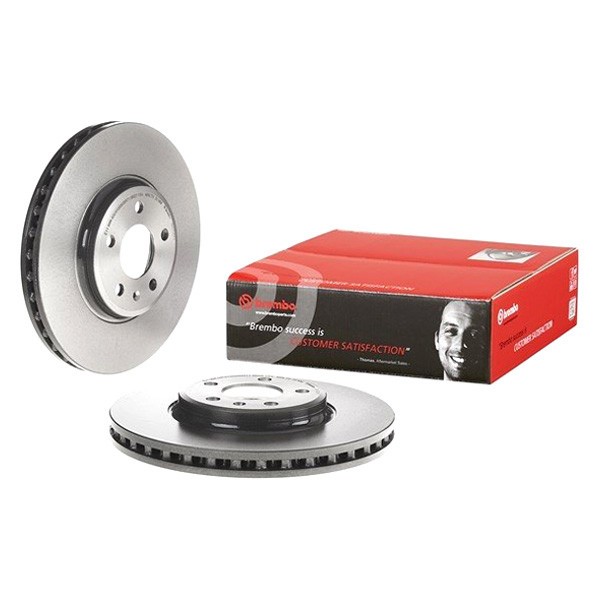 For Audi Q5 2009-2011 Brembo 09.A758.11 UV Coated Plain Vented Front Brake Rotor