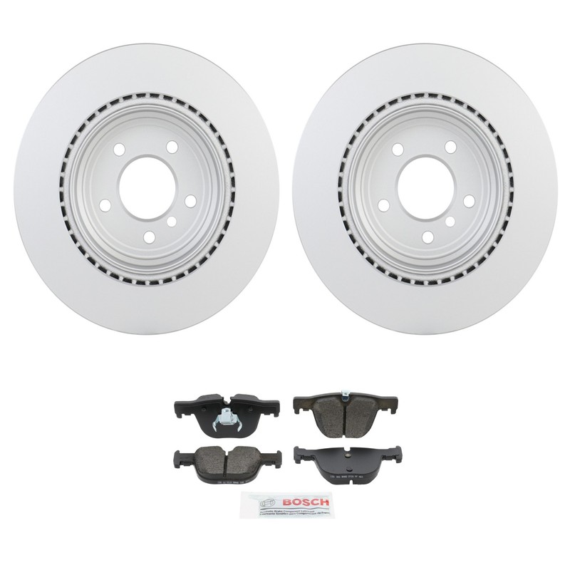 Bosch Rear Quietcast Rotors Blue Ceramic Disc Brake Pad Kit For BMW E92 E93 335i