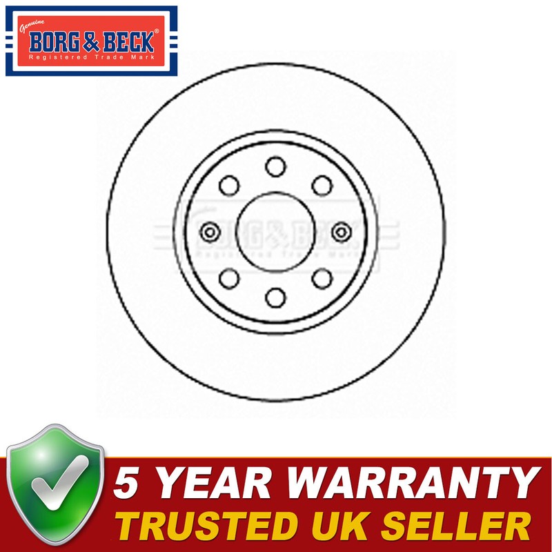 Borg & Beck Front 1x Brake Disc Fits Grande Punto Corsa 1.0 1.2 55700918