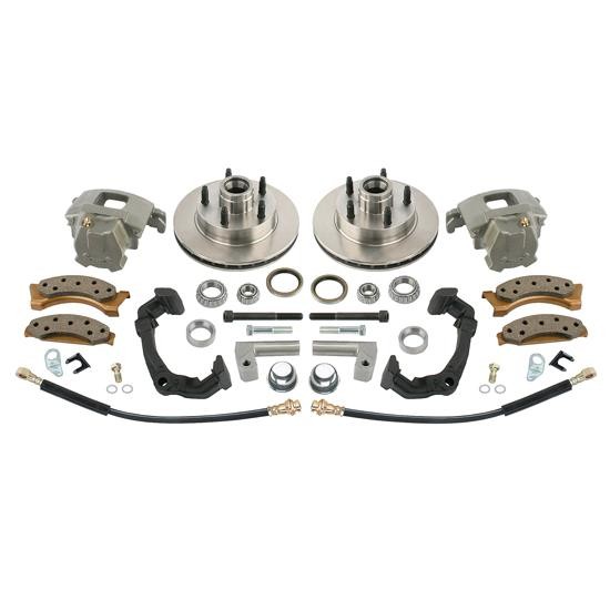 Disc Brake Kit for Early Chevy Spindles, 5 on 4-1/2 Inch, Fits Mustang II IFS