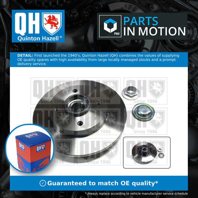 2x Brake Discs Pair Solid fits CITROEN DS3 THP 1.2 Rear 14 to 15 HNZ(EB2DT) Set