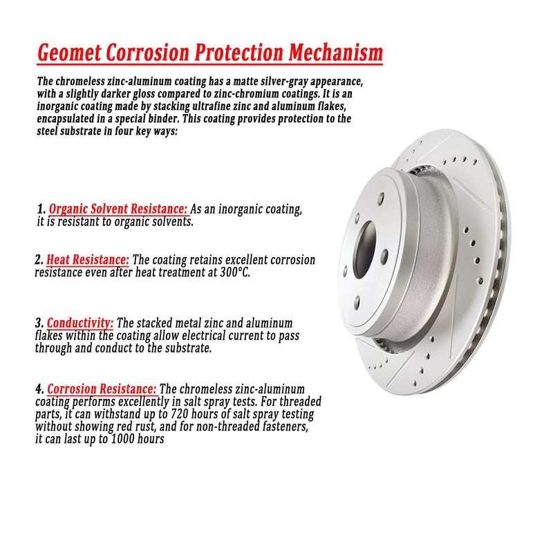 Front Drilled Rotors + Ceramic Brake Pads for 2009 Ford F-150 6-Lug gallery