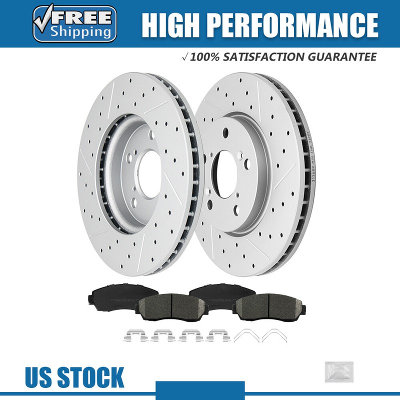 Front Disc Brake Rotors + Brake Pads for 2005 2006 2007 2008- 2010 Honda Odyssey