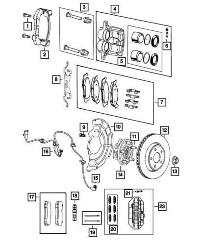 Disc Brake Rotor Mopar 68305562AB