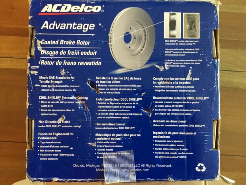 For VW Jetta 11-13 ACDelco 18A2840AC/19364065 Advantage Vented Front Brake Rotor gallery