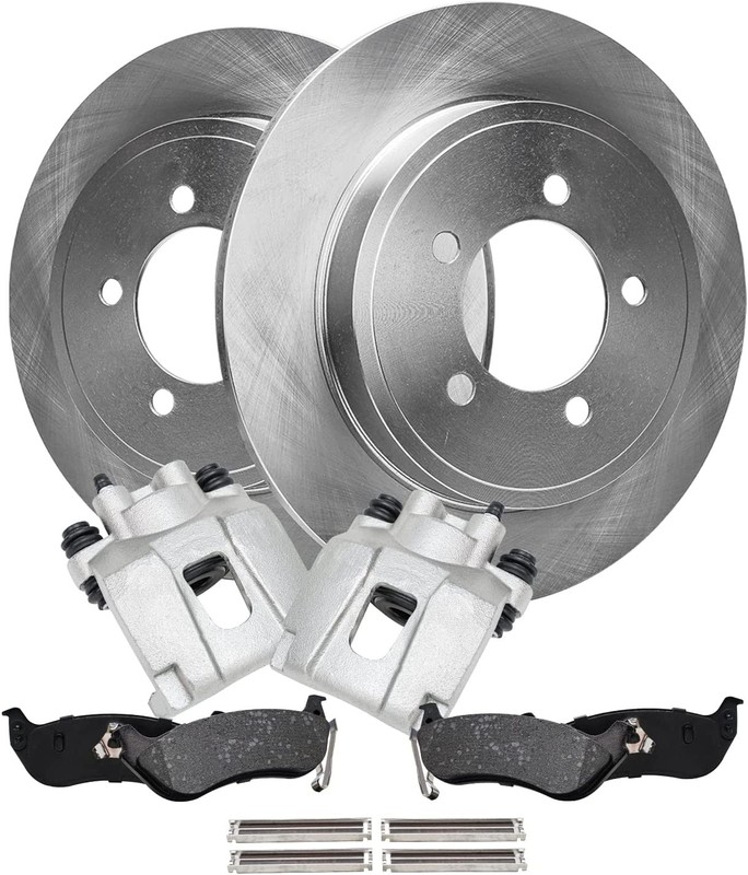 5-Lug Rear Brake Pads Calipers Rotors for 2006-2010 Ford Explorer