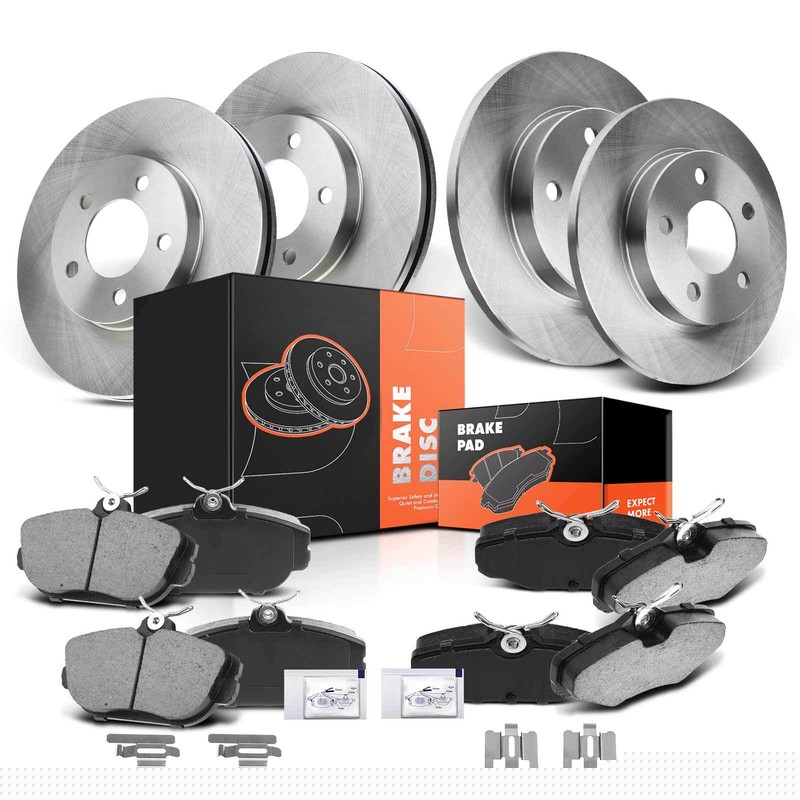 New Front & Rear Disc Brake Rotor & Ceramic Brake Pad for Ford Mercury 1994-2000