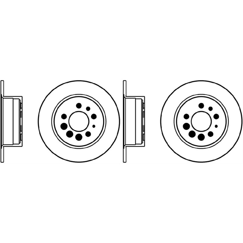 SET-PGD355100891-2 Hella Pagid Brake Discs 2-Wheel Set Rear for Volvo 940 960