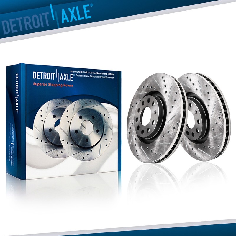 312mm Front Drilled Brake Rotors for Audi A3 TT Quattro Volkswagen Jetta Passat