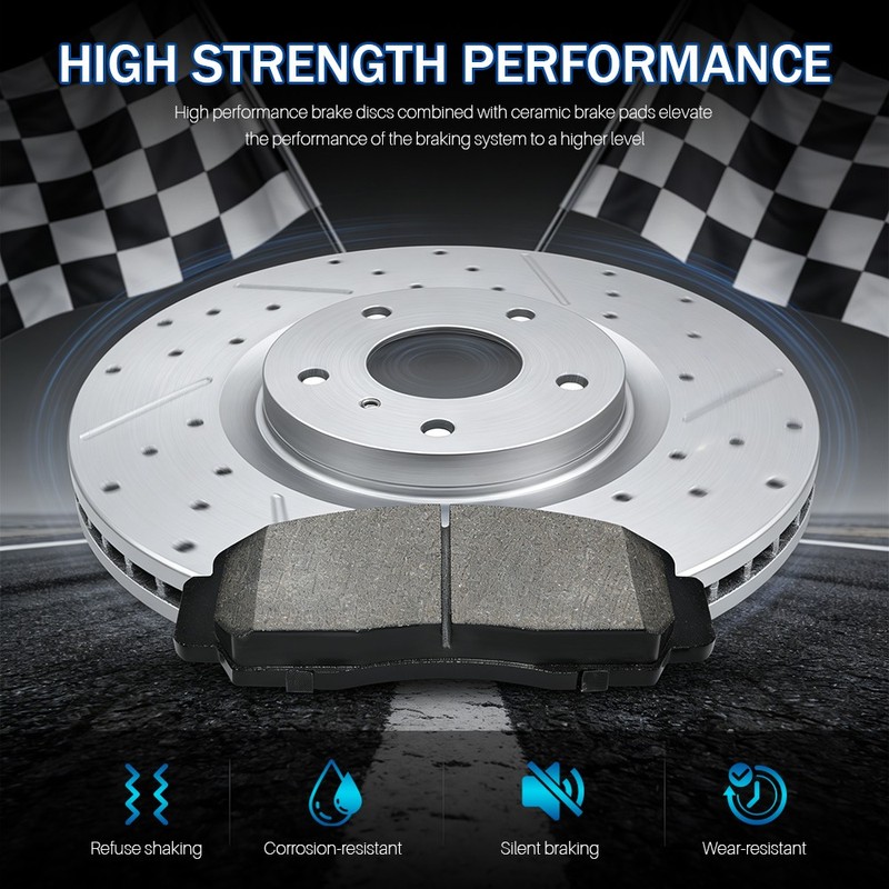 293mm Front Rotors Brake Pads for Subaru Outback Forester Legacy Baja Impreza gallery