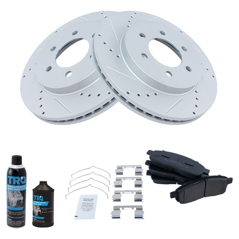Front Performance & Brake Rotor & Metallic Pad Kit w/Chemicals