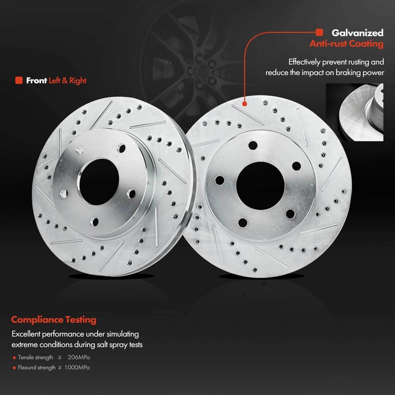 Drilled Brake Rotor & Pad+Brake Caliper for Chevrolet Blazer S10 GMC 98-05 Front gallery