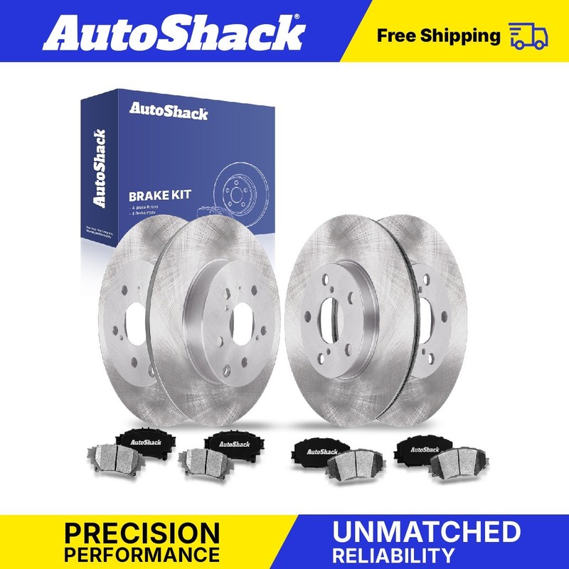 Front Rear Brake Rotors Premium Pads for Toyota, Prius V 2012-2017, FWD L4 1.8L