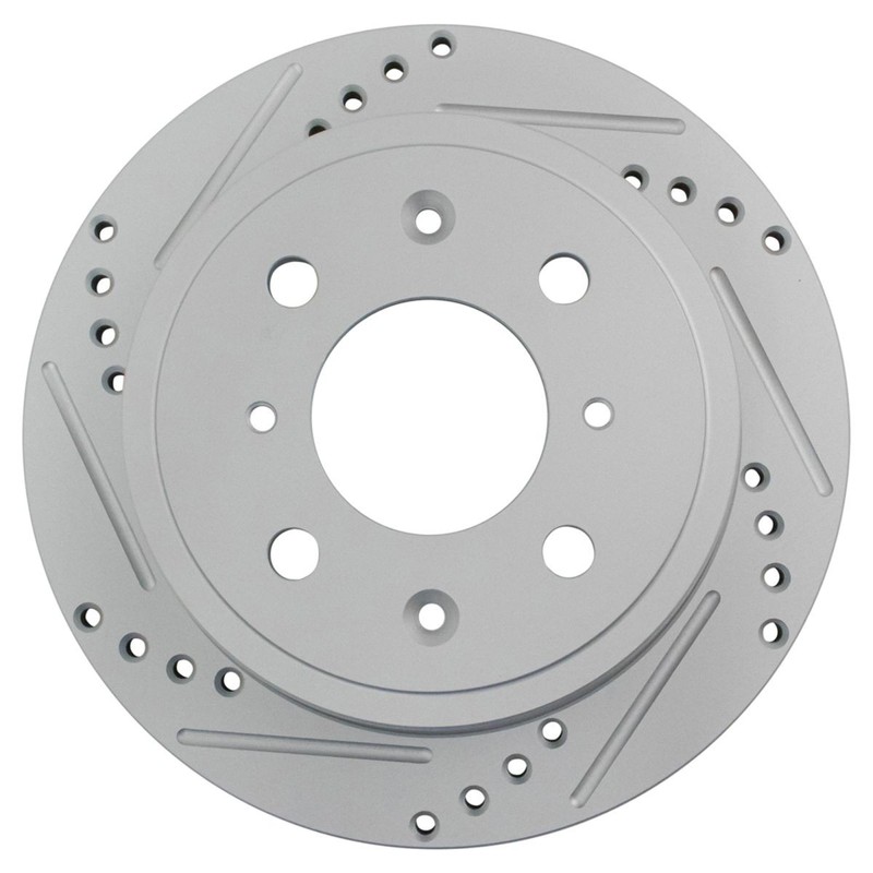 Brake Rotor Performance Drilled Slotted Rear Pair Set for Acura Honda gallery